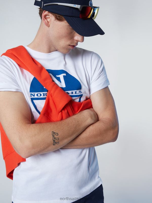 γρ North Sails άνδρες μπλουζάκι με τύπωμα μάξι λογότυπο άσπρο NZP8171 είδη ένδυσης