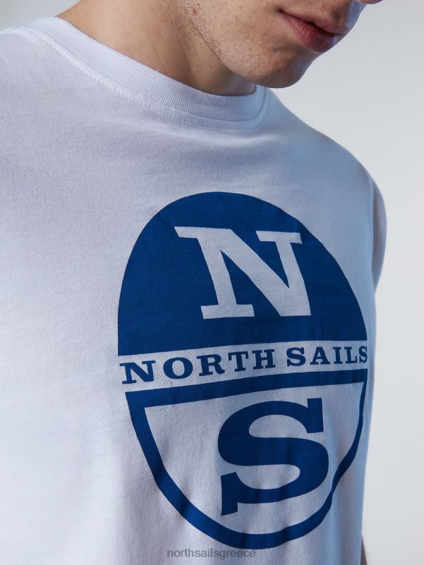 γρ North Sails άνδρες μπλουζάκι με τύπωμα μάξι λογότυπο άσπρο NZP8171 είδη ένδυσης