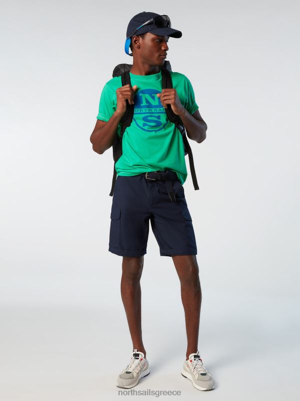 γρ North Sails άνδρες μπλουζάκι με τύπωμα μάξι λογότυπο πράσινο κήπο NZP8172 είδη ένδυσης