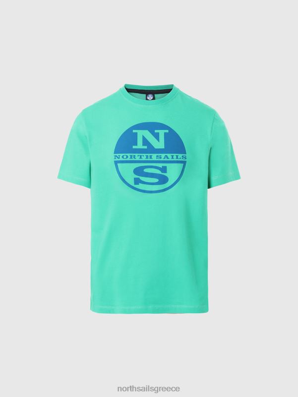 γρ North Sails άνδρες μπλουζάκι με τύπωμα μάξι λογότυπο πράσινο κήπο NZP8172 είδη ένδυσης