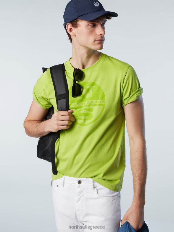 γρ North Sails άνδρες μπλουζάκι με τύπωμα μάξι λογότυπο άσβεστος NZP8173 είδη ένδυσης