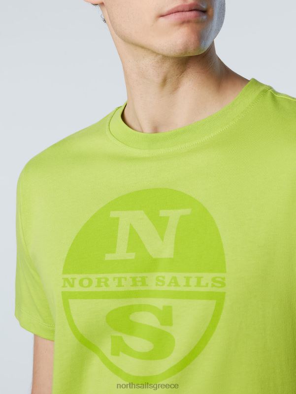 γρ North Sails άνδρες μπλουζάκι με τύπωμα μάξι λογότυπο άσβεστος NZP8173 είδη ένδυσης