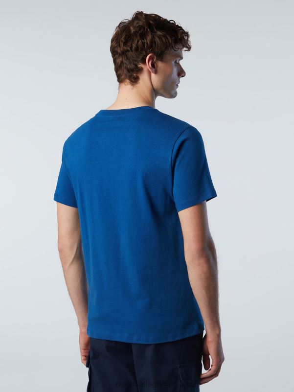 γρ North Sails άνδρες μπλουζάκι με τύπωμα μάξι λογότυπο μπλε του ωκεανού NZP8177 είδη ένδυσης