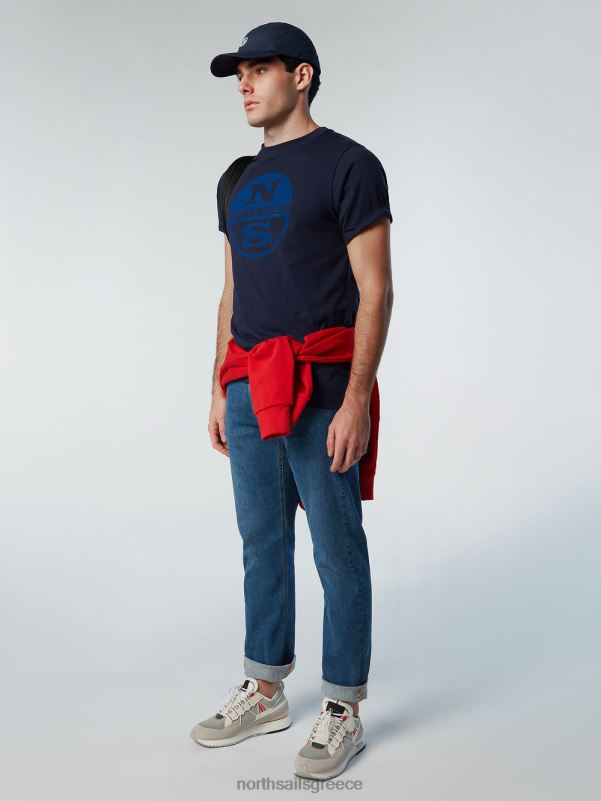 γρ North Sails άνδρες μπλουζάκι με τύπωμα μάξι λογότυπο ναυτικό μπλε NZP8178 είδη ένδυσης