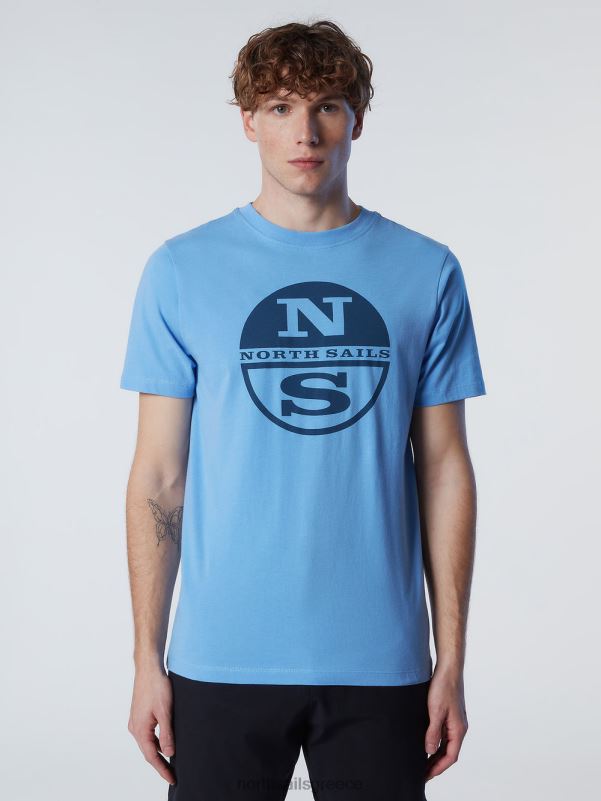 γρ North Sails άνδρες μπλουζάκι με τύπωμα μάξι λογότυπο γαλάζιο του αραβοσίτου NZP8179 είδη ένδυσης