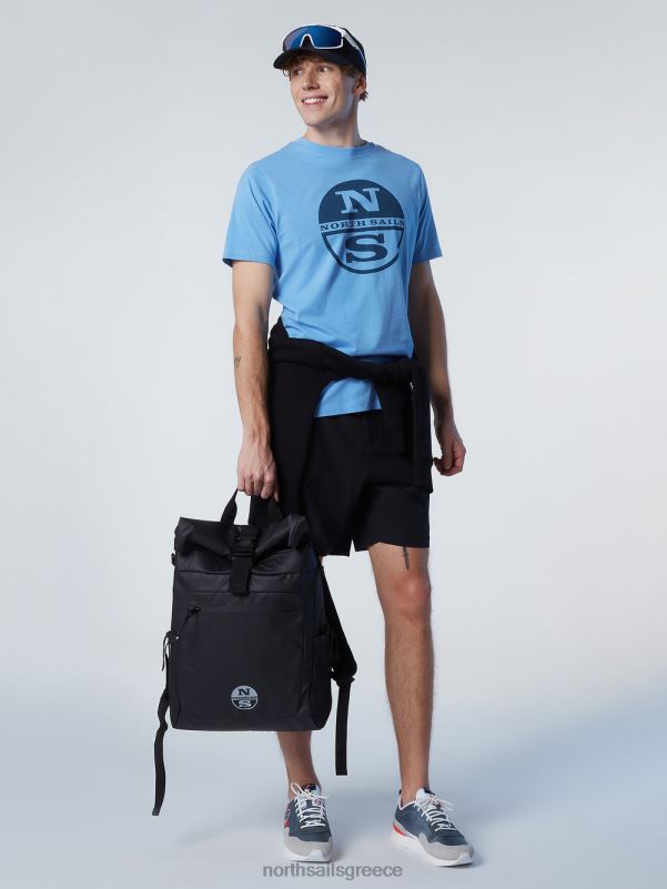 γρ North Sails άνδρες μπλουζάκι με τύπωμα μάξι λογότυπο γαλάζιο του αραβοσίτου NZP8179 είδη ένδυσης