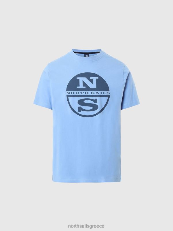 γρ North Sails άνδρες μπλουζάκι με τύπωμα μάξι λογότυπο γαλάζιο του αραβοσίτου NZP8179 είδη ένδυσης