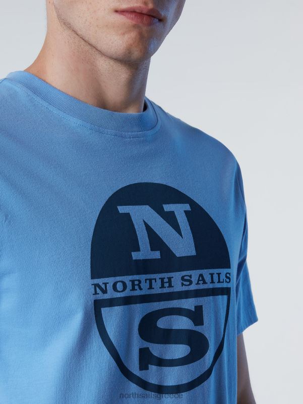 γρ North Sails άνδρες μπλουζάκι με τύπωμα μάξι λογότυπο γαλάζιο του αραβοσίτου NZP8179 είδη ένδυσης