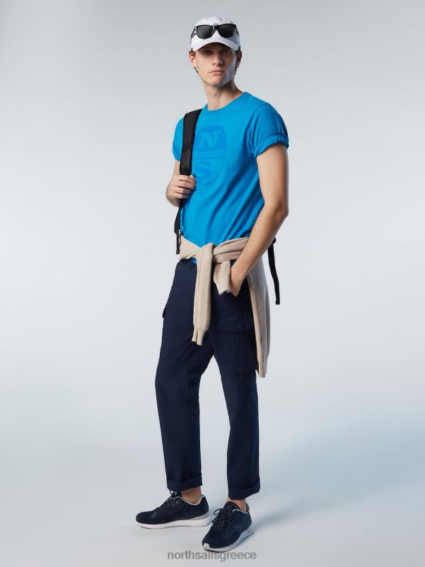 γρ North Sails άνδρες μπλουζάκι με τύπωμα μάξι λογότυπο τουρκουάζ NZP8180 είδη ένδυσης
