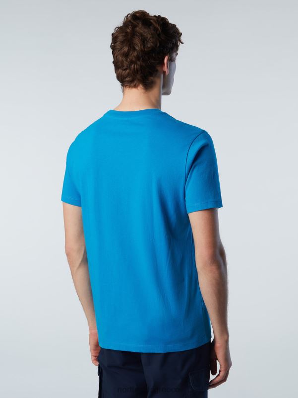 γρ North Sails άνδρες μπλουζάκι με τύπωμα μάξι λογότυπο τουρκουάζ NZP8180 είδη ένδυσης