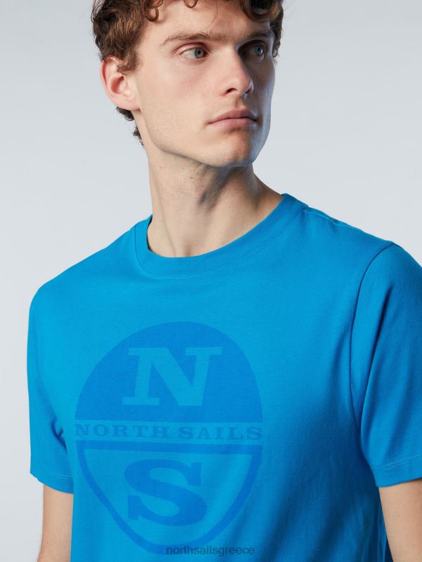 γρ North Sails άνδρες μπλουζάκι με τύπωμα μάξι λογότυπο τουρκουάζ NZP8180 είδη ένδυσης