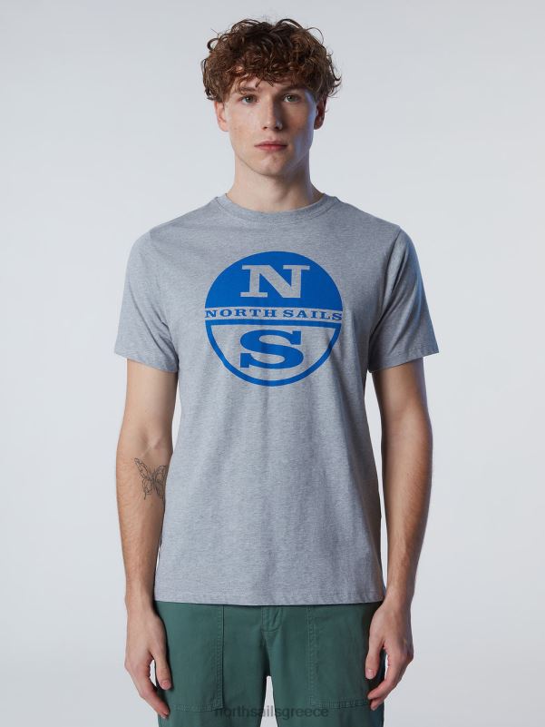 γρ North Sails άνδρες μπλουζάκι με τύπωμα μάξι λογότυπο γκρι μελανζέ NZP8181 είδη ένδυσης