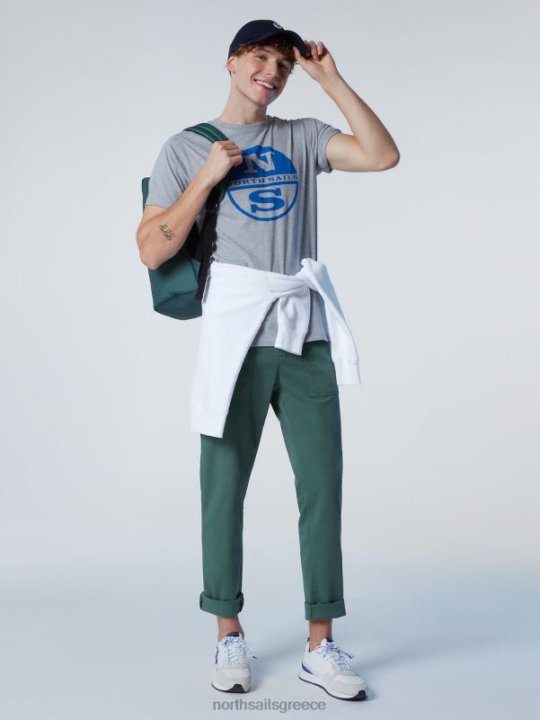 γρ North Sails άνδρες μπλουζάκι με τύπωμα μάξι λογότυπο γκρι μελανζέ NZP8181 είδη ένδυσης