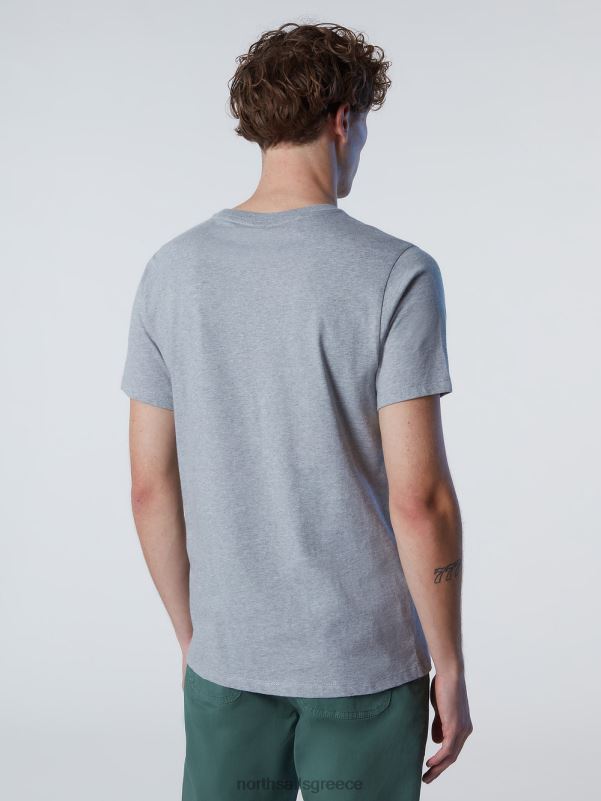 γρ North Sails άνδρες μπλουζάκι με τύπωμα μάξι λογότυπο γκρι μελανζέ NZP8181 είδη ένδυσης