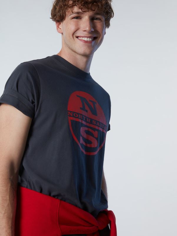 γρ North Sails άνδρες μπλουζάκι με τύπωμα μάξι λογότυπο ασφάλτος NZP8182 είδη ένδυσης