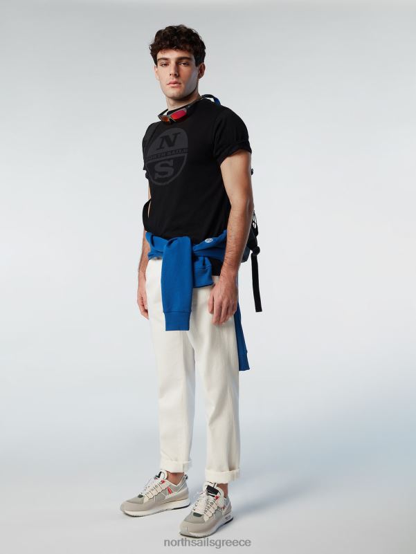 γρ North Sails άνδρες μπλουζάκι με τύπωμα μάξι λογότυπο μαύρος NZP8183 είδη ένδυσης