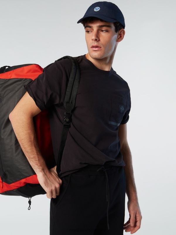 γρ North Sails άνδρες μπλουζάκι με τσέπη στο στήθος μαύρος NZP8192 είδη ένδυσης