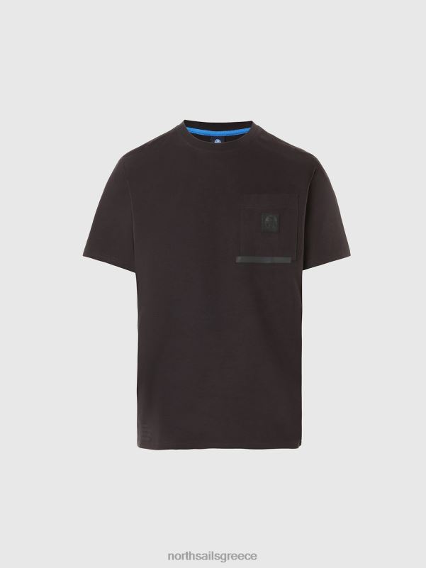 γρ North Sails άνδρες μπλουζάκι με τσέπη στο στήθος μαύρος NZP8192 είδη ένδυσης