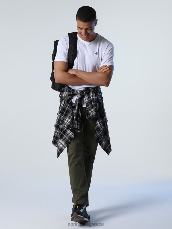 γρ North Sails άνδρες μπλουζάκι με μπάλωμα από τσόχα άσπρο NZP8193 είδη ένδυσης