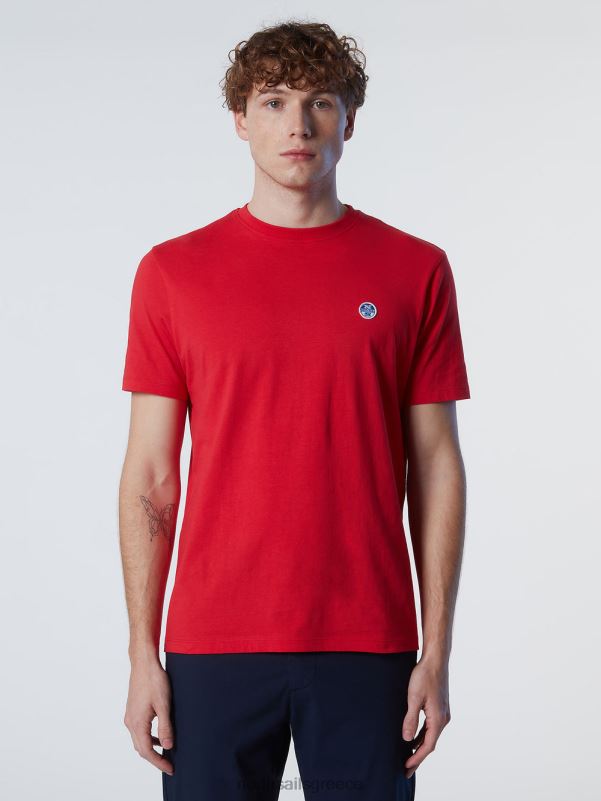 γρ North Sails άνδρες μπλουζάκι με μπάλωμα από τσόχα το κόκκινο NZP8194 είδη ένδυσης