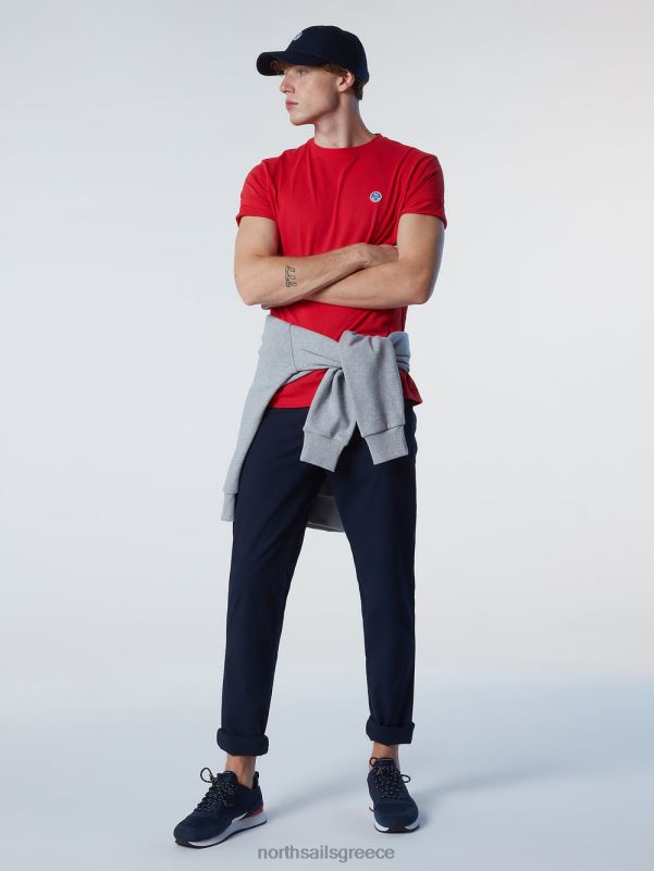 γρ North Sails άνδρες μπλουζάκι με μπάλωμα από τσόχα το κόκκινο NZP8194 είδη ένδυσης