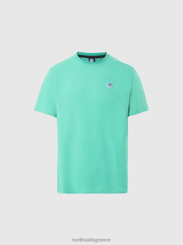 γρ North Sails άνδρες μπλουζάκι με μπάλωμα από τσόχα πράσινο κήπο NZP8195 είδη ένδυσης