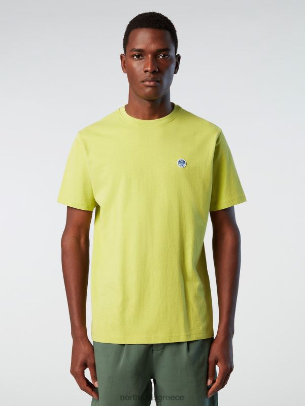 γρ North Sails άνδρες μπλουζάκι με μπάλωμα από τσόχα άσβεστος NZP8196 είδη ένδυσης