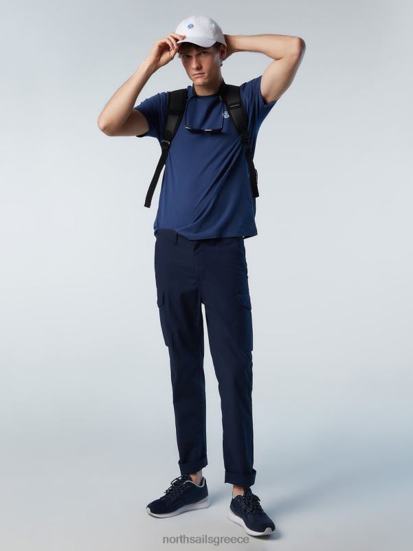 γρ North Sails άνδρες μπλουζάκι με μπάλωμα από τσόχα σκούρο τζιν NZP8197 είδη ένδυσης