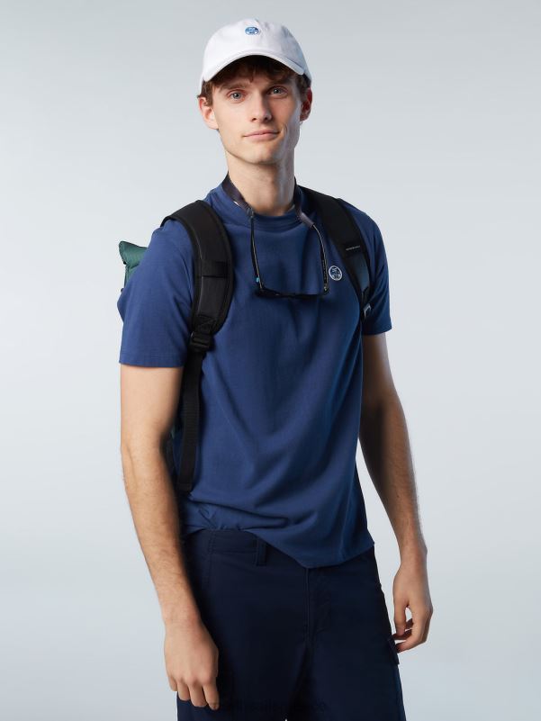 γρ North Sails άνδρες μπλουζάκι με μπάλωμα από τσόχα σκούρο τζιν NZP8197 είδη ένδυσης