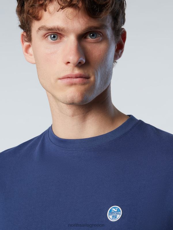 γρ North Sails άνδρες μπλουζάκι με μπάλωμα από τσόχα μπλε του ωκεανού NZP8198 είδη ένδυσης