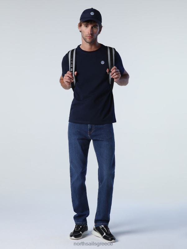 γρ North Sails άνδρες μπλουζάκι με μπάλωμα από τσόχα ναυτικό μπλε NZP8199 είδη ένδυσης