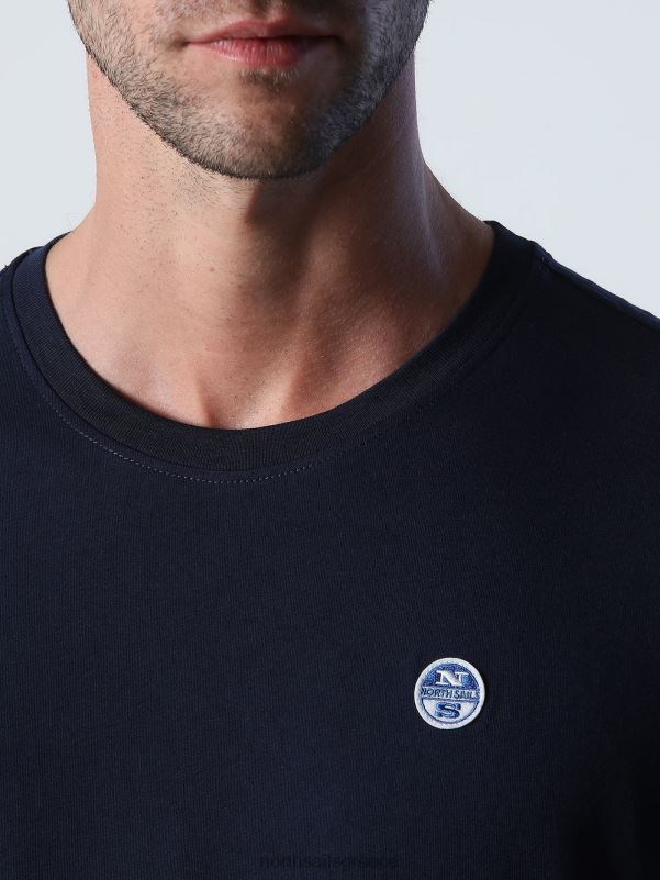 γρ North Sails άνδρες μπλουζάκι με μπάλωμα από τσόχα ναυτικό μπλε NZP8199 είδη ένδυσης