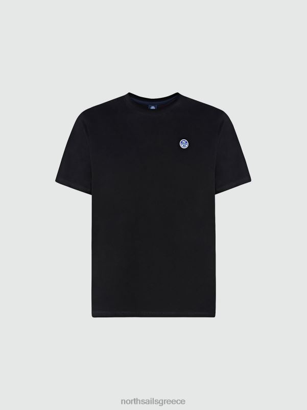 γρ North Sails άνδρες μπλουζάκι με μπάλωμα από τσόχα μαύρος NZP8201 είδη ένδυσης