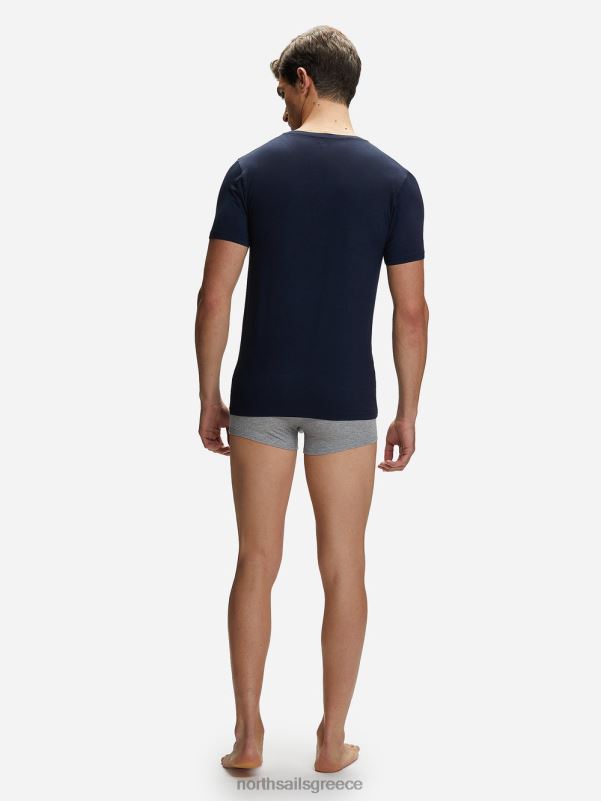 γρ North Sails άνδρες μπλουζάκι με λαιμόκοψη από μπαμπού ναυτικό μπλε NZP8483 είδη ένδυσης