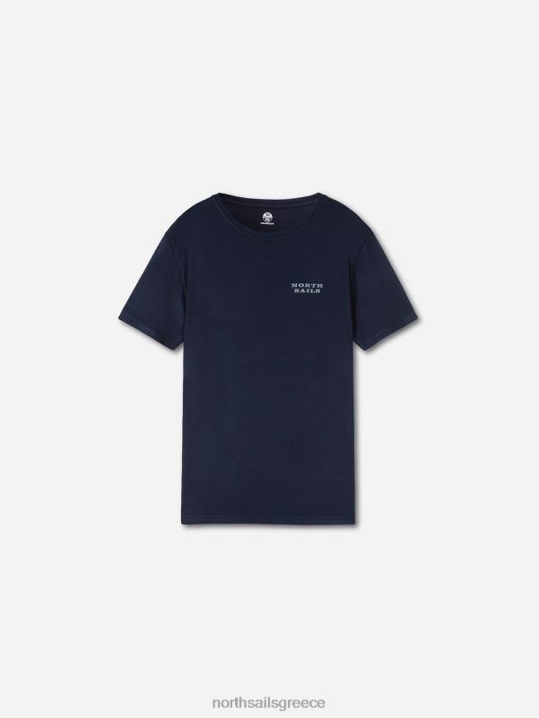 γρ North Sails άνδρες μπλουζάκι με λαιμόκοψη από μπαμπού ναυτικό μπλε NZP8483 είδη ένδυσης