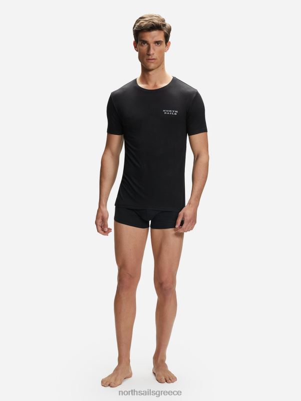 γρ North Sails άνδρες μπλουζάκι με λαιμόκοψη από μπαμπού μαύρος NZP8484 είδη ένδυσης