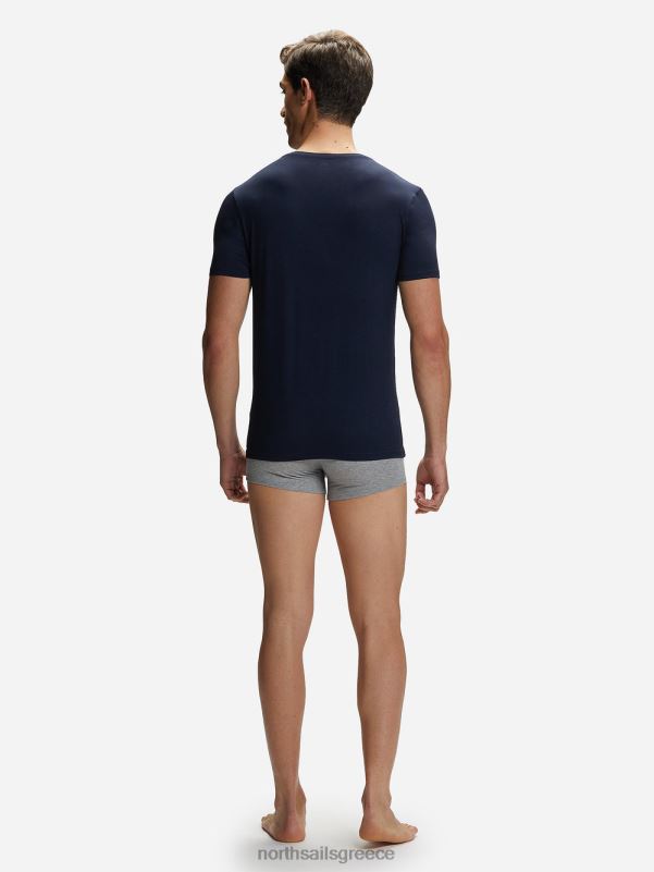 γρ North Sails άνδρες μπαμπού μπλουζάκι με λαιμόκοψη ναυτικό μπλε NZP8496 είδη ένδυσης