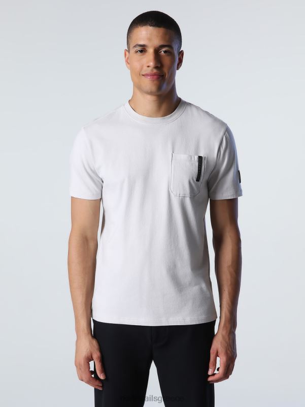 γρ North Sails άνδρες μπλουζάκι με τσέπη στο στήθος γκρι βιολετί NZP8812 είδη ένδυσης