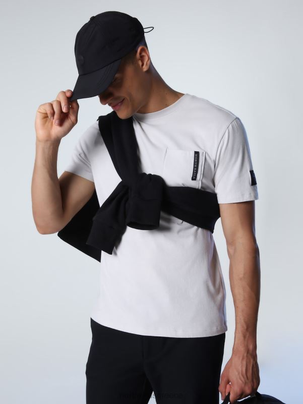 γρ North Sails άνδρες μπλουζάκι με τσέπη στο στήθος γκρι βιολετί NZP8812 είδη ένδυσης