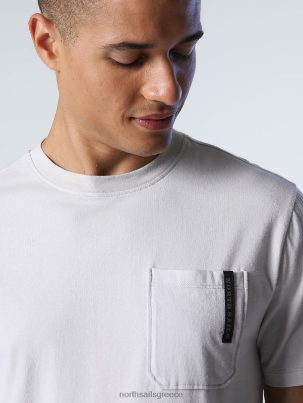 γρ North Sails άνδρες μπλουζάκι με τσέπη στο στήθος γκρι βιολετί NZP8812 είδη ένδυσης