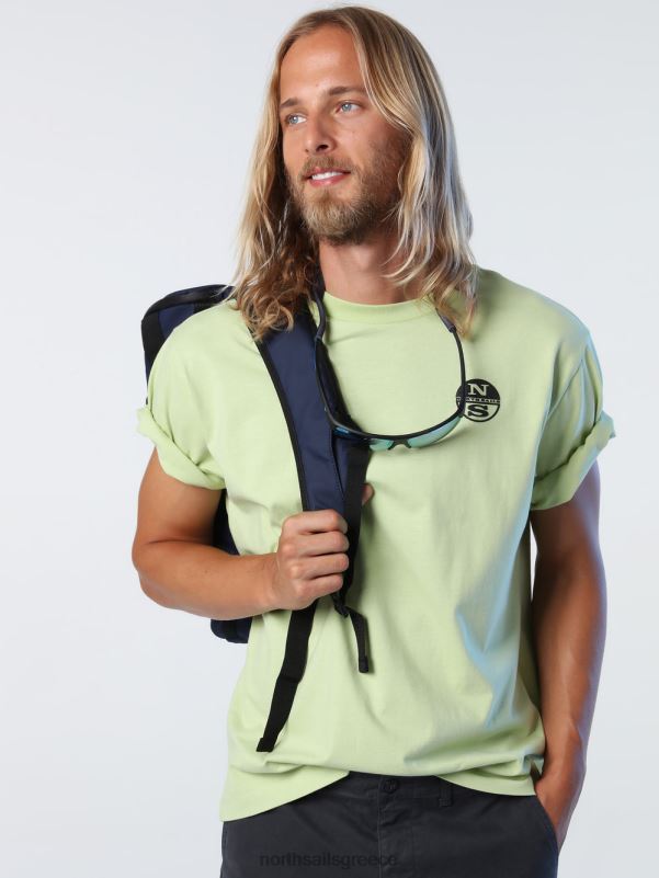γρ North Sails άνδρες μπλουζάκι με γραφική στάμπα πράσινο φύκι NZP8993 είδη ένδυσης