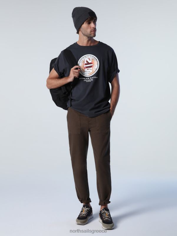 γρ North Sails άνδρες μπλουζάκι με γραφική στάμπα ασφάλτος NZP8995 είδη ένδυσης
