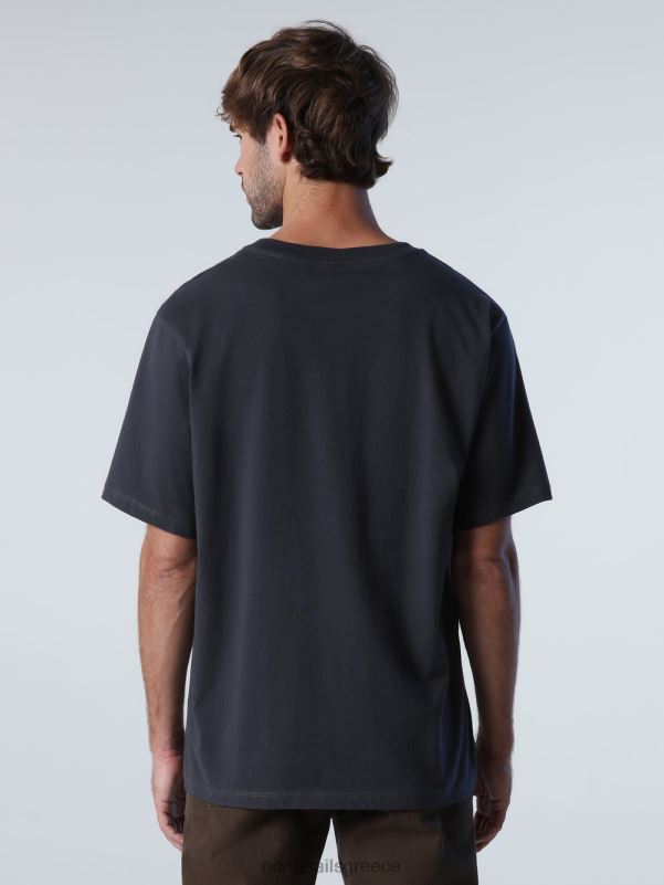 γρ North Sails άνδρες μπλουζάκι με γραφική στάμπα ασφάλτος NZP8995 είδη ένδυσης