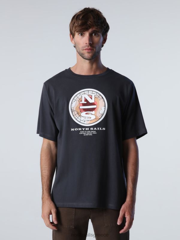 γρ North Sails άνδρες μπλουζάκι με γραφική στάμπα ασφάλτος NZP8995 είδη ένδυσης