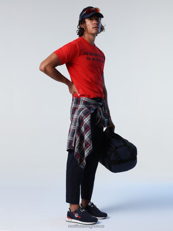 γρ North Sails άνδρες μπλουζάκι με γράμματα το κόκκινο NZP8996 είδη ένδυσης