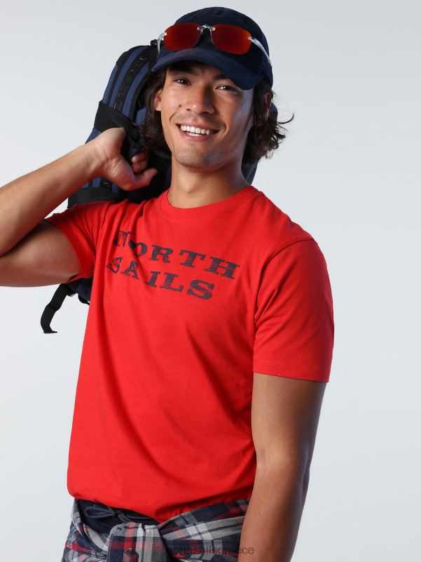 γρ North Sails άνδρες μπλουζάκι με γράμματα το κόκκινο NZP8996 είδη ένδυσης