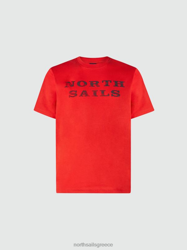 γρ North Sails άνδρες μπλουζάκι με γράμματα το κόκκινο NZP8996 είδη ένδυσης