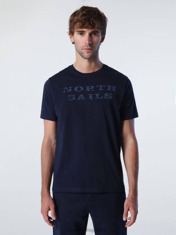 γρ North Sails άνδρες μπλουζάκι με γράμματα ναυτικό μπλε NZP8999 είδη ένδυσης