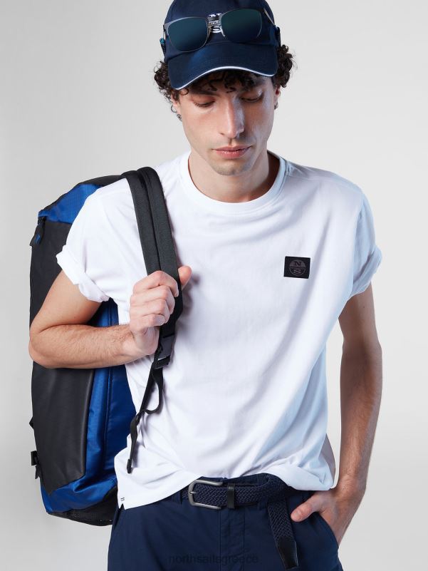 γρ North Sails άνδρες T-shirt από οργανικό βαμβάκι άσπρο NZP8184 είδη ένδυσης