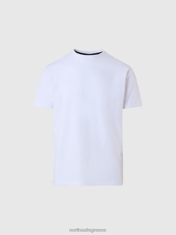 γρ North Sails άνδρες T-shirt από οργανικό βαμβάκι άσπρο NZP8184 είδη ένδυσης